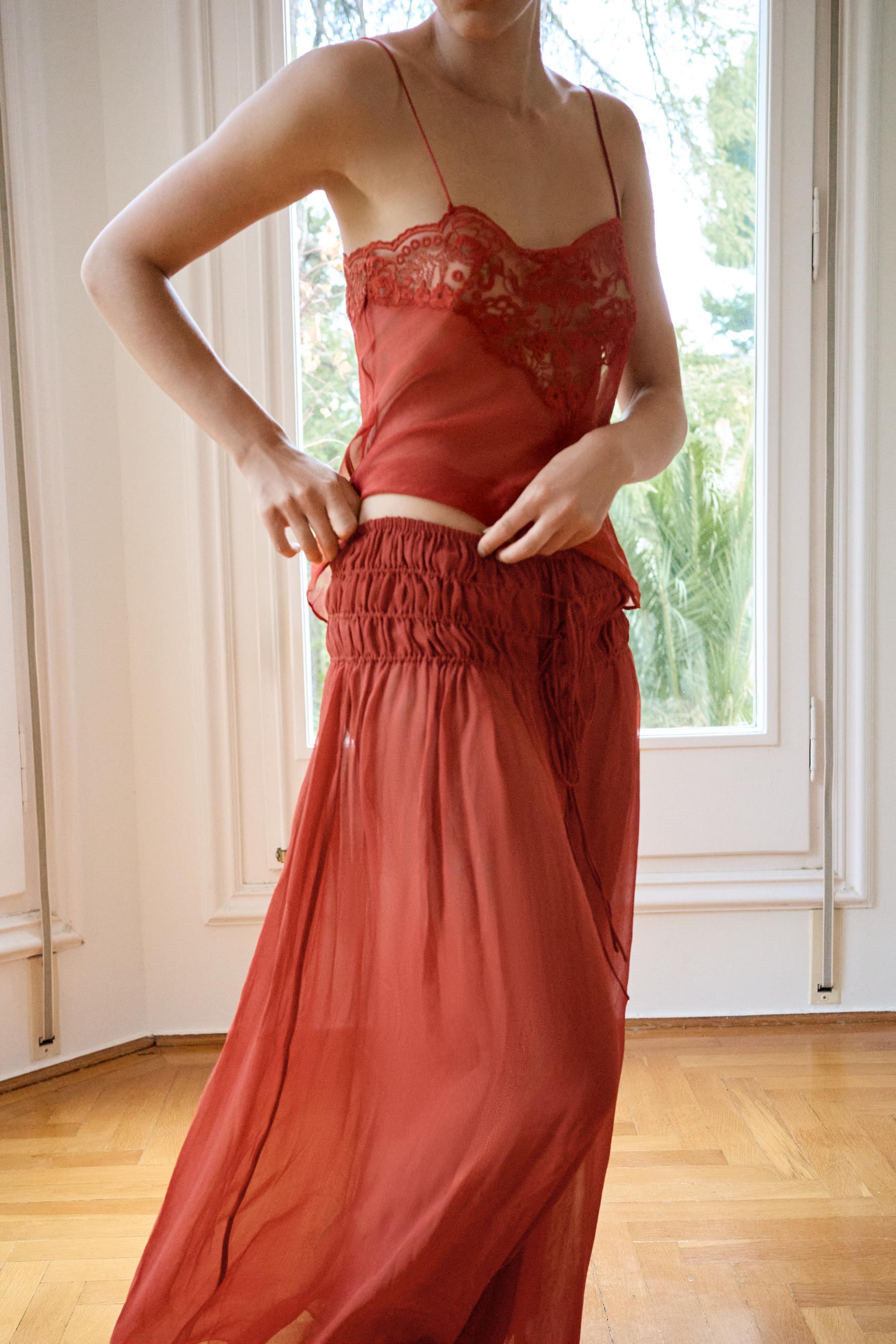 CHEMISE GEORGETTE À DENTELLE